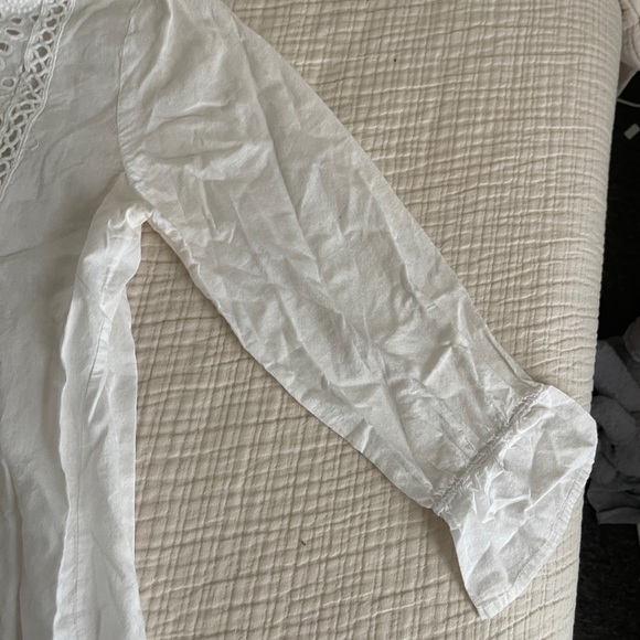 Gianni bini White Lace Detail Women's swim suit cover up Medium 100% cotton - Picture 7 of 10